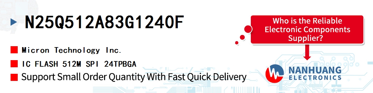N25Q512A83G1240F Micron IC FLASH 512M SPI 24TPBGA