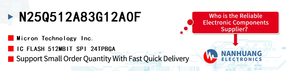 N25Q512A83G12A0F Micron IC FLASH 512MBIT SPI 24TPBGA