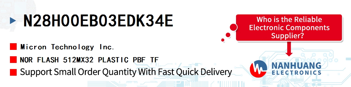 N28H00EB03EDK34E Micron NOR FLASH 512MX32 PLASTIC PBF TF