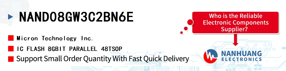 NAND08GW3C2BN6E Micron IC FLASH 8GBIT PARALLEL 48TSOP