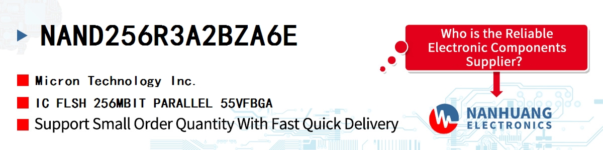 NAND256R3A2BZA6E Micron IC FLSH 256MBIT PARALLEL 55VFBGA