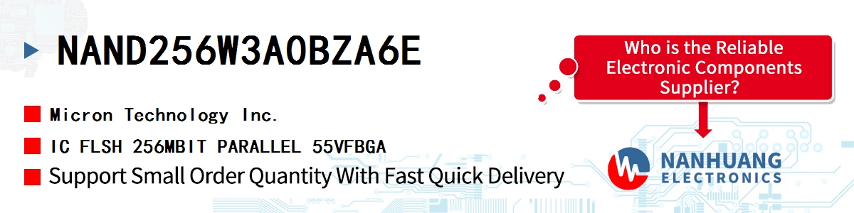 NAND256W3A0BZA6E Micron IC FLSH 256MBIT PARALLEL 55VFBGA
